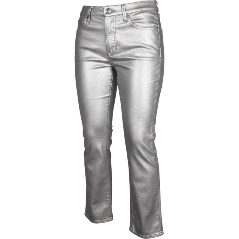 Judy Blue Metallic Silver Faux Leather Straight Leg Pants JB88899 C Mens 11/30